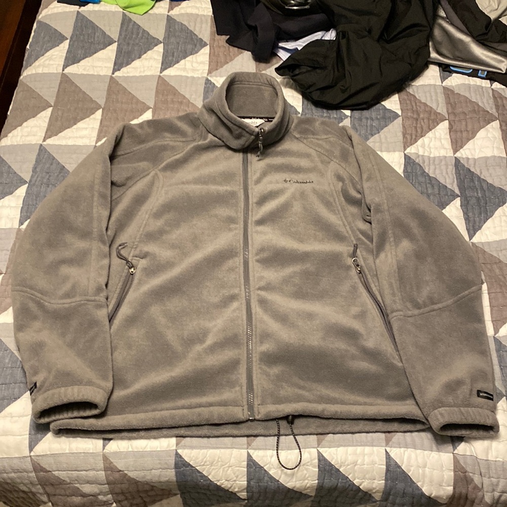 Mid-weight Men’s Columbia Interchange Fleece - Full Zip, Grey, w/ front pockets